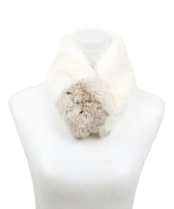 Two Tone Magnetic Warm Winter Scarf SF320008 IVORY